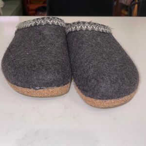 Haflinger Women’s Grizzly Zig Zag Clogs - Charcoal - Women’s 9